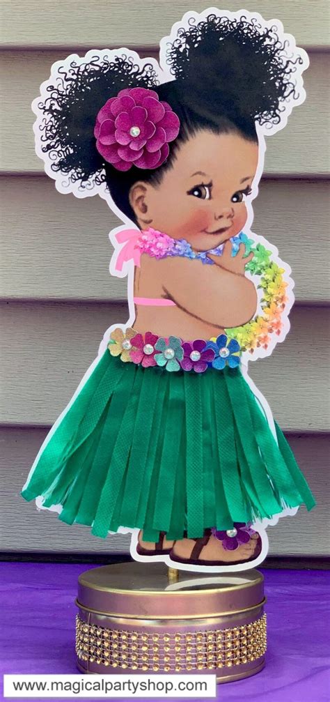 Baby Shower Centerpiece Luau Vintage Baby Girl African Etsy