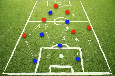 Soccer Strategy Plan Sketch Background — Stock Photo © Robsonphoto