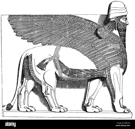 Nergal Mesopotamian God Of The Underworld Half Man Half Lion With Stock