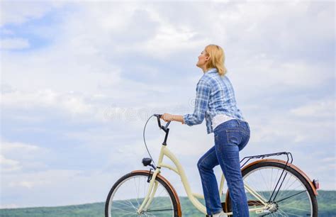 How To Learn To Ride Bike As An Adult Woman Rides Bicycle Sky