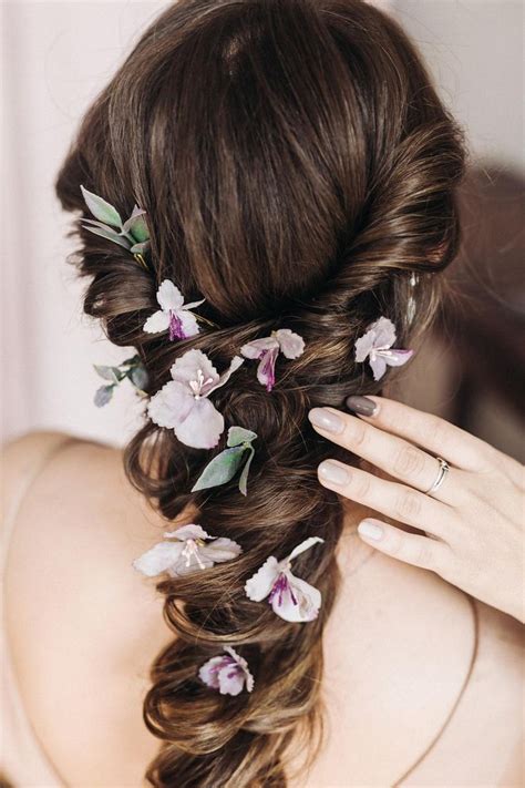 Flower Hair Pins Set Of 10 Hair Pins Purple Bridal Flower Etsy
