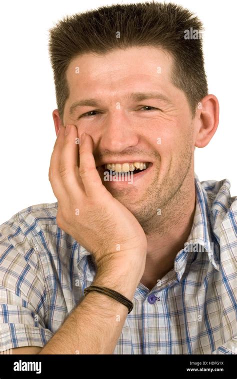 36 Year Old Man Laughing Stock Photo Alamy