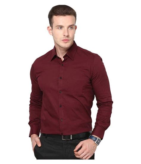 You have the freedom to wear pretty much whatever style you'd like: Unique for Men Maroon Formal Slim Fit Shirt - Buy Unique ...
