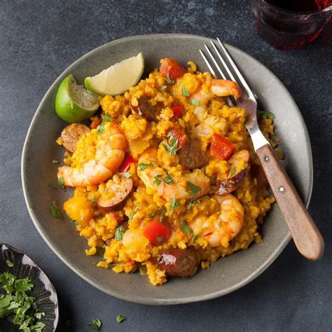 Grilled Chorizo And Shrimp Paella Recipe Taste Of Home
