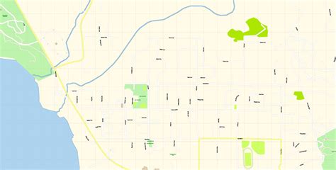 Brookings Oregon Us Pdf Map Vector Exact City Plan High Detailed Street
