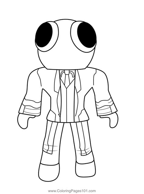 Red Rainbow Friends Roblox | Pikachu coloring page, Coloring pages