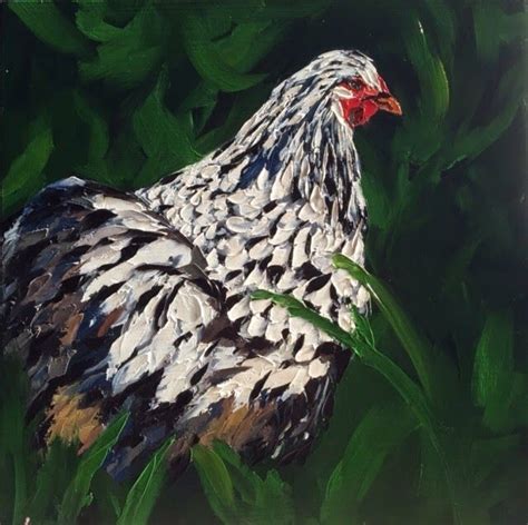 Hallie Kohn Art Garden Chicken Chicken Art Rooster Art Original