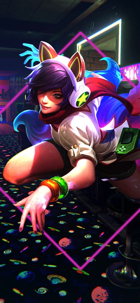 1125x2436 Ahri League Of Legends Arcades In The 90s Iphone Xsiphone 10