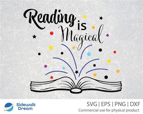 Reading Is Magical Svg Reading Svg Book Lover Svg Book Etsy