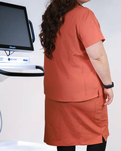 Womens Medical Scrub Skirt Terracotta Csaucy