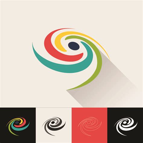 Circular Company Logos Abstract Vector 06 Free Download