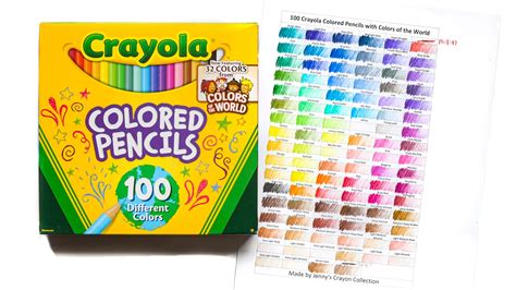 100 Colored Pencils With Colors Of The World Jennys Crayon Collection