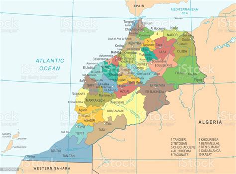 Maroc Carte Détaillée Vacances Guide Voyage