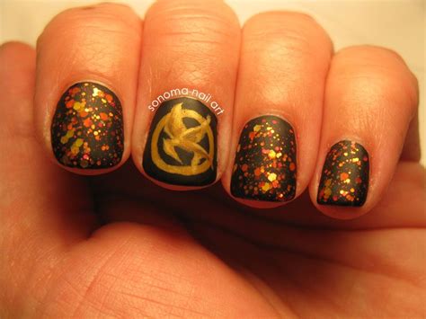 Hunger Games Nail Art With Images Hunger Games Nails Fire Nails