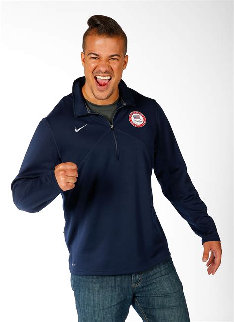 Mens Nike Navy Team Usa Training Performance Quarter Zip Pullover