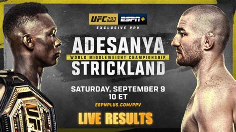 UFC Results Israel Adesanya Vs Strickland MMAWeekly Com UFC