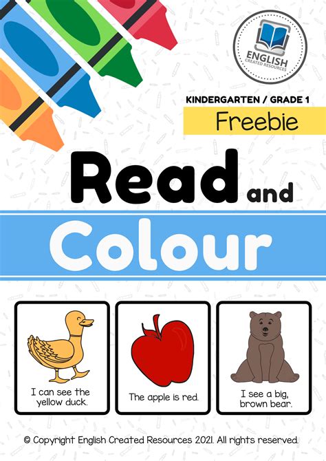 Read And Colour Worksheets Kg And Grade 1