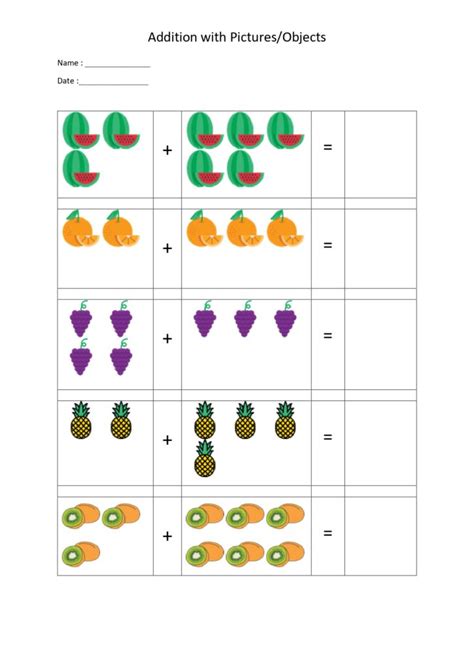 Maybe you would like to learn more about one of these? (20+ Sheets) Math Addition Worksheets With Pictures for ...
