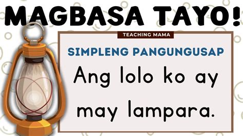 Magbasa Tayo Pagsasanay Sa Pagbasa Ng Tagalog Kinder And Grade 1