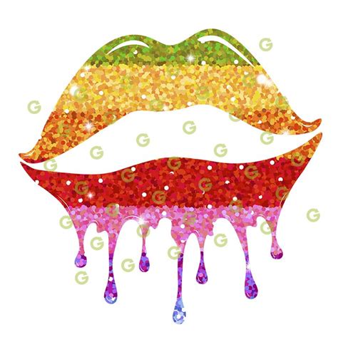 Glitter Drip Lips Svg Lipstutorial Org
