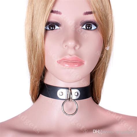 Bondage Sex Toys Black Bdsm Slave Neck Collar Pu Collars Restraints