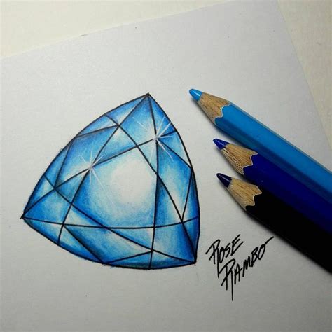 How To Draw Gemstones With Colored Pencils