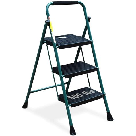 Hbtower 3 Step Ladder Folding Step Stool With Wide Anti Slip Pedal