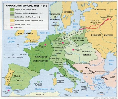 Napoleonic Europe 1805 1815 World History Lessons Europe Map Ap