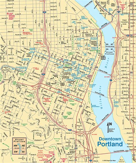 Awesome Map Of Portland Oregon Portland Oregon Map Portland