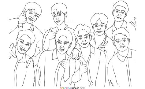 Exo Coloring Page Coloring Home