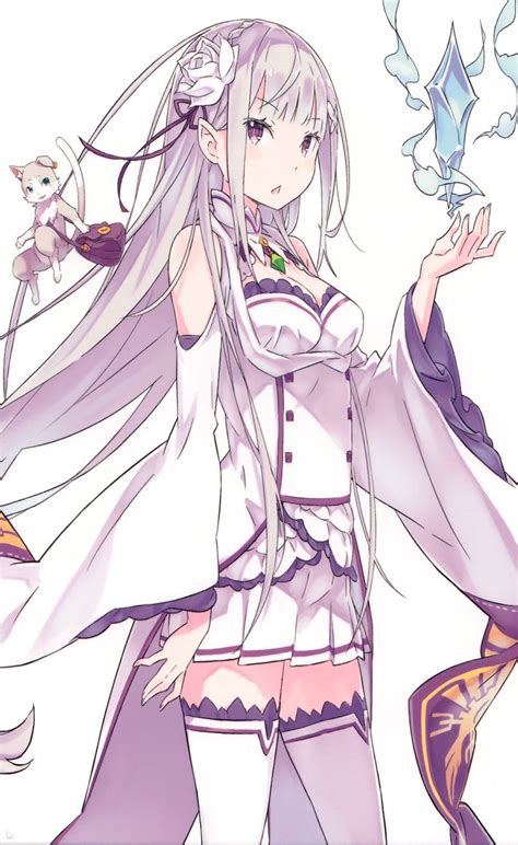 Rezero Emilia Official Art Anime Anime Characters Rezero Kara