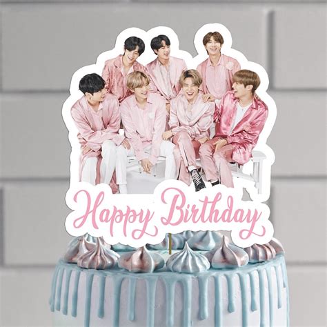 Party Supplies Bts Cake Topperbts Birthday Bannerbts Party