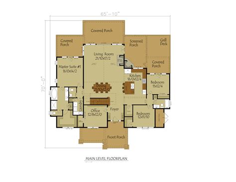Lake house plans are typically designed to maximize views off the back of the home. 3 Story Rustic Open Living Lake House Plan | Max Fulbright Designs