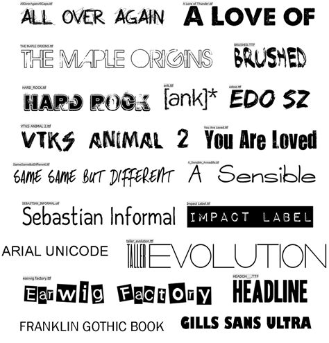 13 Type Words In Different Fonts Images Different Fonts Different