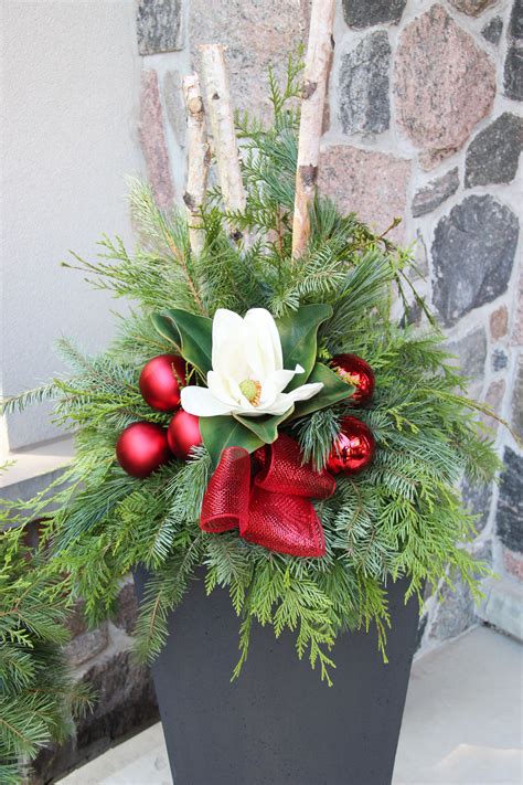 Outdoor Christmas Planter Outdoor Christmas Planters Christmas