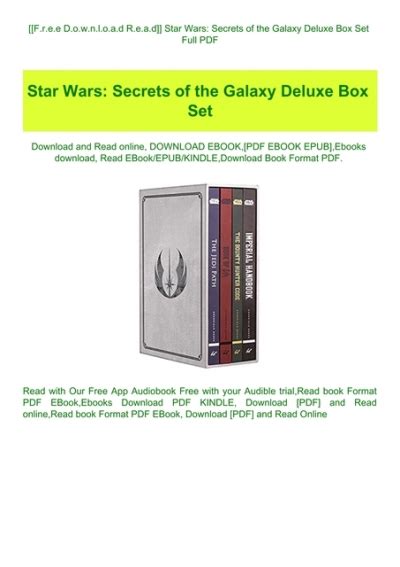 Free Download Read Star Wars Secrets Of The Galaxy