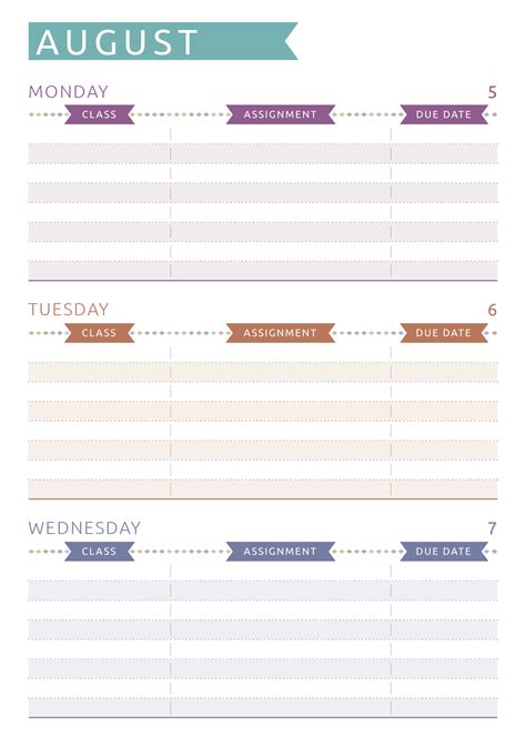 Download Printable Weekly Planner With Priorities Pdf Download