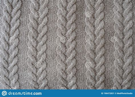 Grey Knitting Wool Texture Stock Image Image Of Fiber 196472831