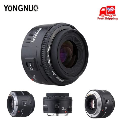 Yongnuo 35mm Lens Yn35mm F20 Lens Wide Angle Fixed Auto Focus Dlsr