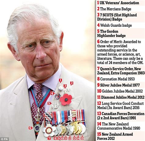All Prince Charless Vast Array Of Medals Explained Daily Mail Online