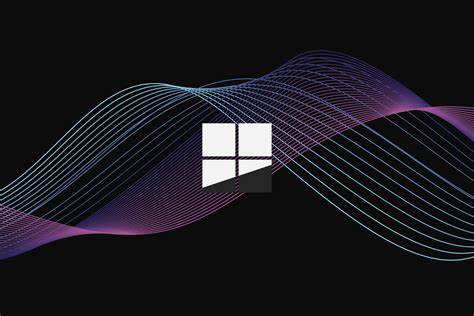Microsoft Windows 4k Wallpaper Logo Minimal Waves Dark