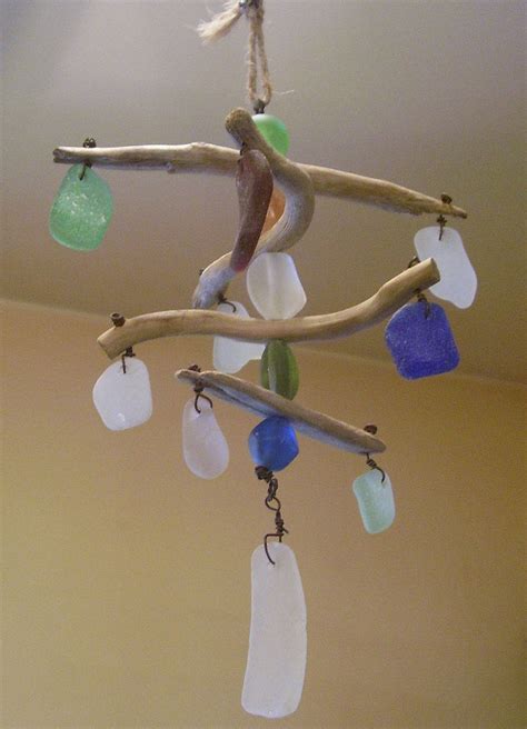 Sea Glass And Driftwood Mobile Etsy