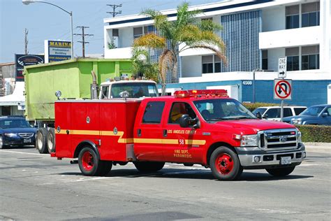 La County Fire Dept Ford F 350 Rescue Truck In Marina Del So Cal