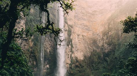 Waterfall Nature Cliff Water