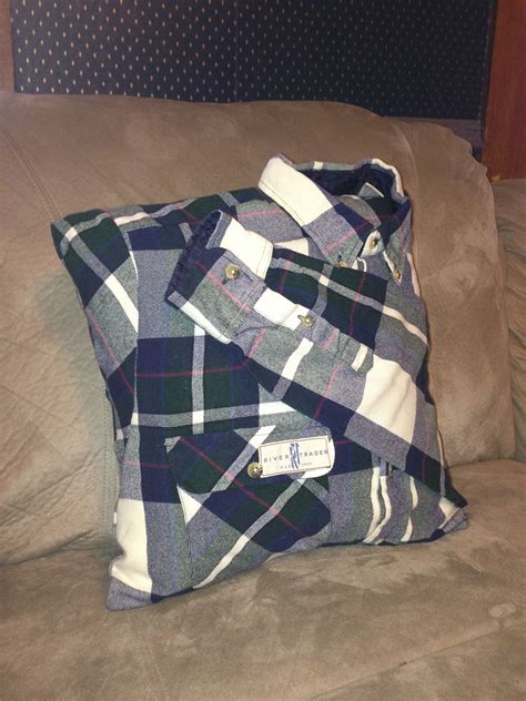 A Flannel Shirt Pillow Made By My Mom To Memorialize One Of My