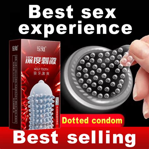 yomee 10pcs 1box best sex condom with spike for men women ultra thin dotted durex trust condoms