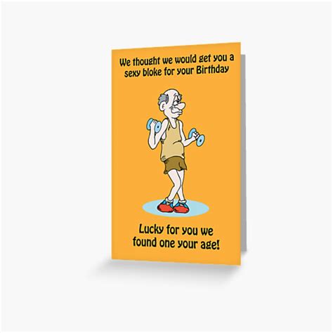 Old Man Funny Birthday Card Greeting Card By