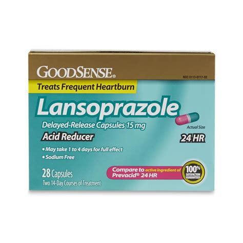 Goodsense Lansoprazole Delayed Release Acid Reducer 28 Capsules