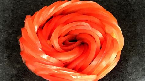 Tomato Rose Flower Vegetable Carving Garnish Party Garnishing Youtube