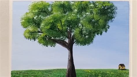Como Pintar Uma árvore Pintura Acrílica Sobre Tela Acrylic Paints